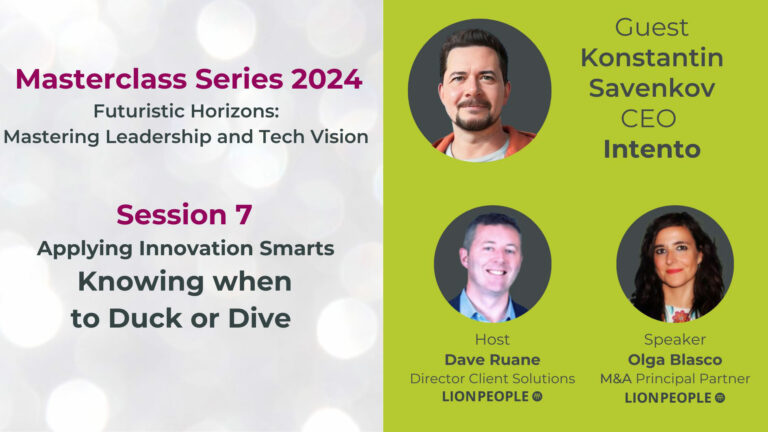 Masterclass Series 2024, Session 7: Applying Innovation Smarts: Knowing When to Duck or Dive!